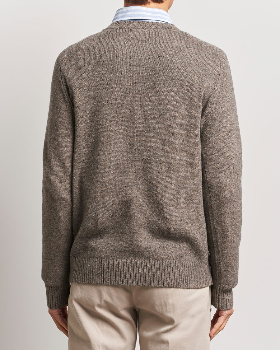 Homme | Pulls Et Tricots | GANT | Wool Blend C-Neck Dark Hazelnut Melange