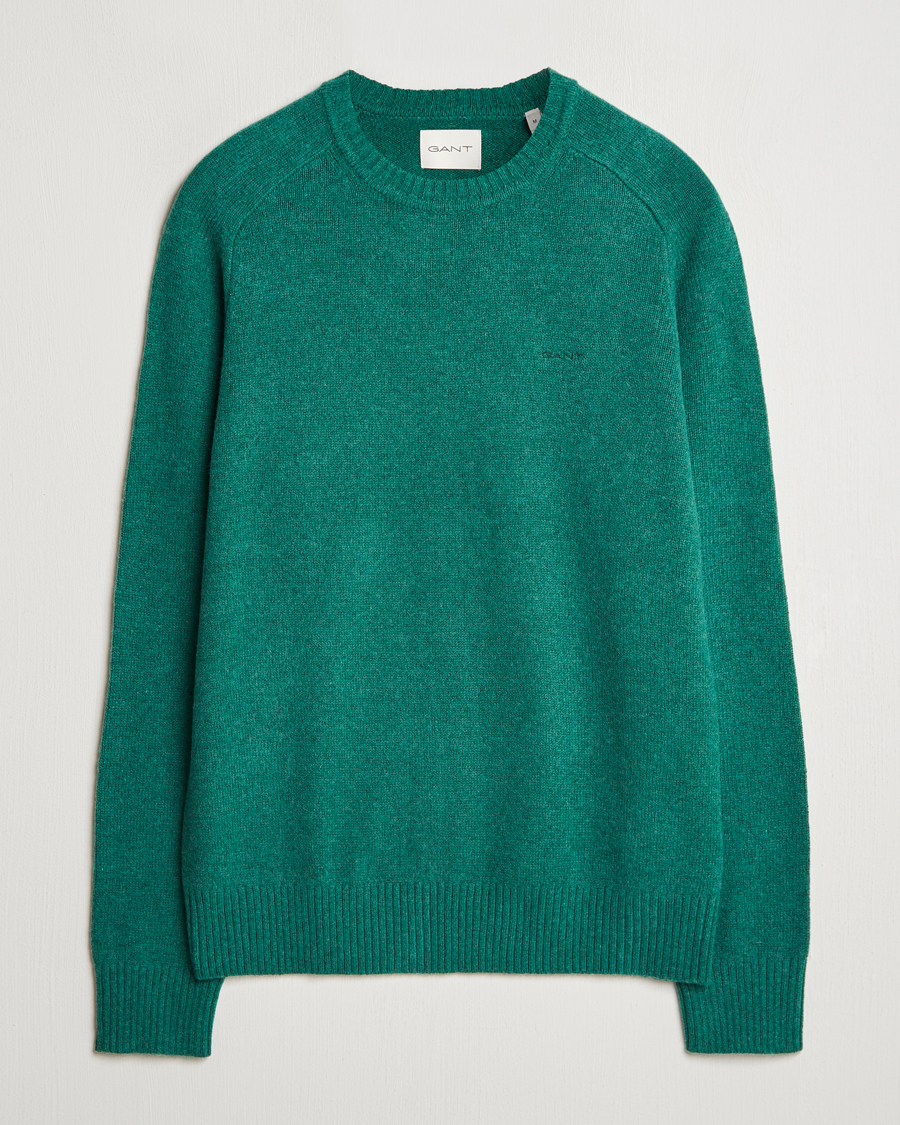 Homme | Pulls Et Tricots | GANT | Wool Blend C-Neck Deep Forest Green