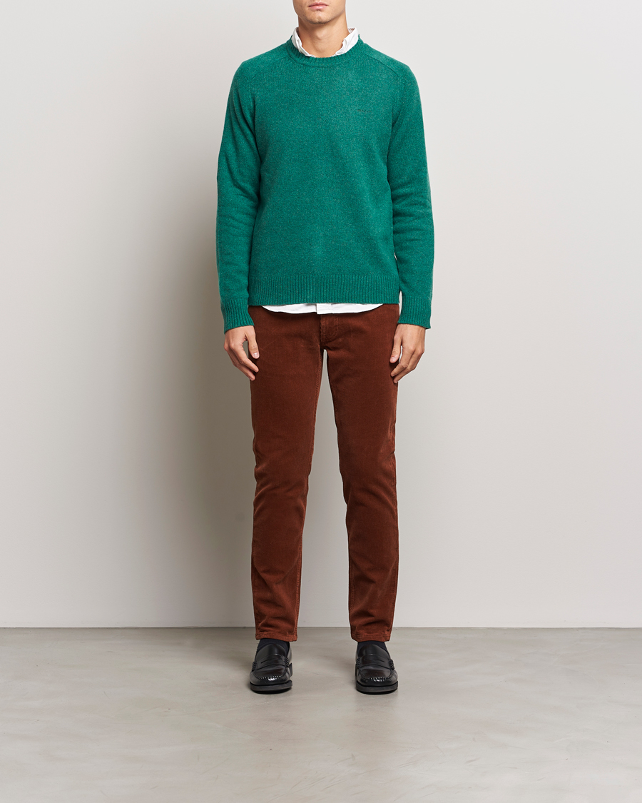 Homme | Pulls Et Tricots | GANT | Wool Blend C-Neck Deep Forest Green