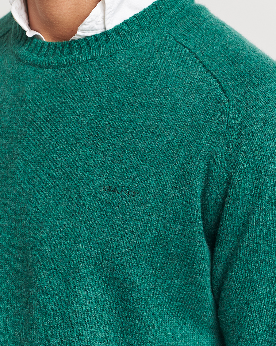 Homme | Pulls Et Tricots | GANT | Wool Blend C-Neck Deep Forest Green