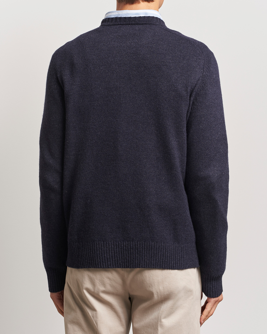 Homme | Pulls Et Tricots | GANT | Wool Blend C-Neck Dark Navy Melange