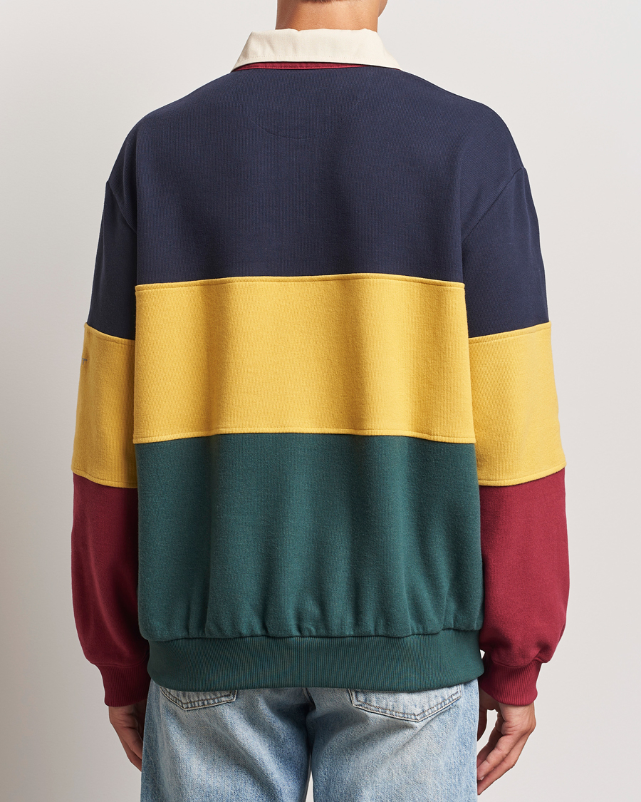 Homme | Pulls Et Tricots | GANT | Sweat Color Block Heavy Rugger Evening Blue