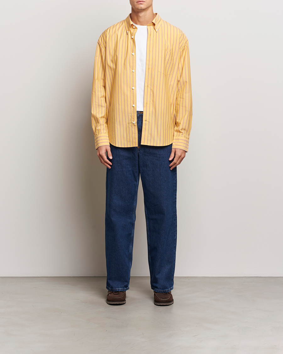 Homme | Chemises | GANT | Rel Herigate Poplin Stripe Shirt Faded Sunset