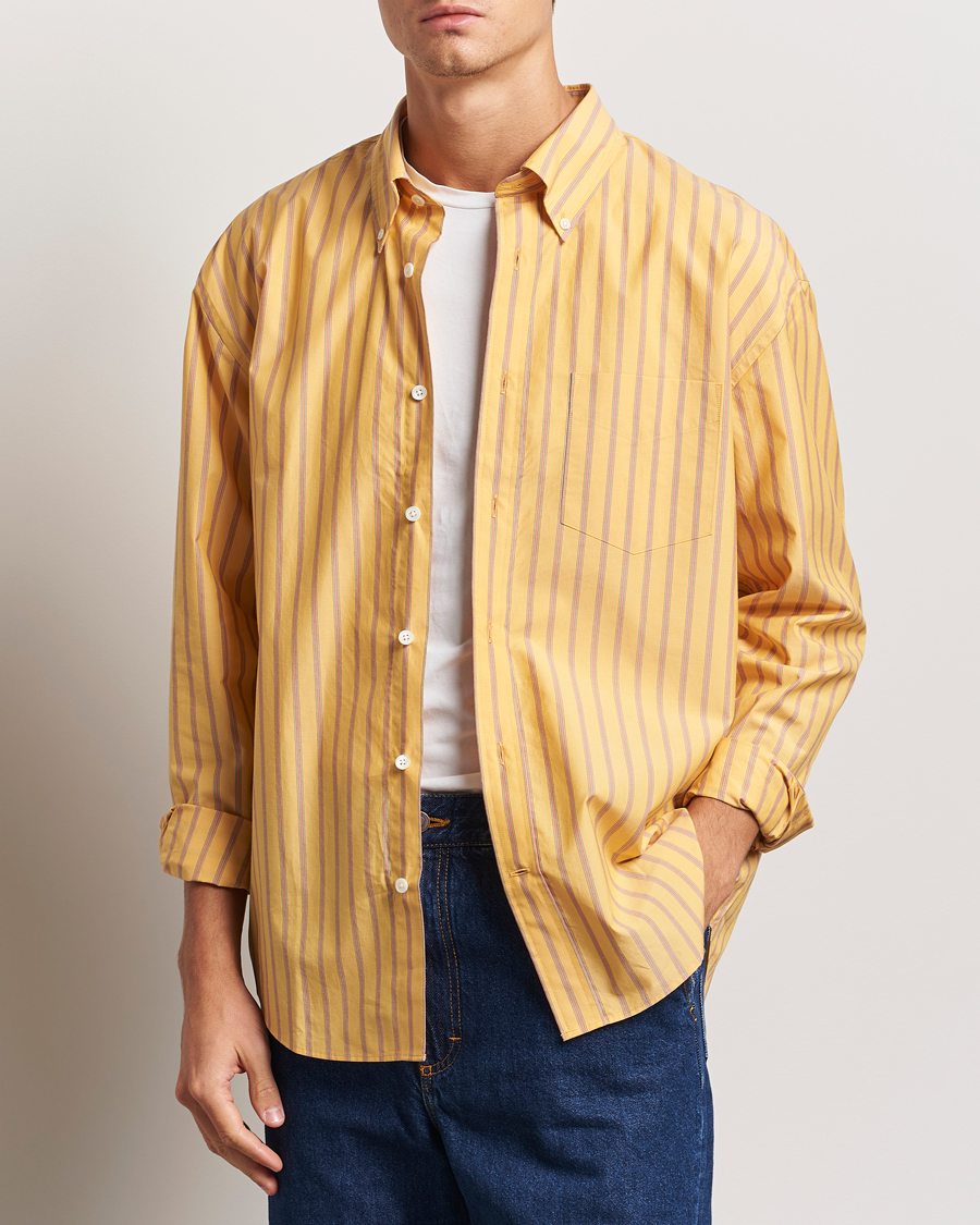 Homme | Chemises | GANT | Rel Herigate Poplin Stripe Shirt Faded Sunset