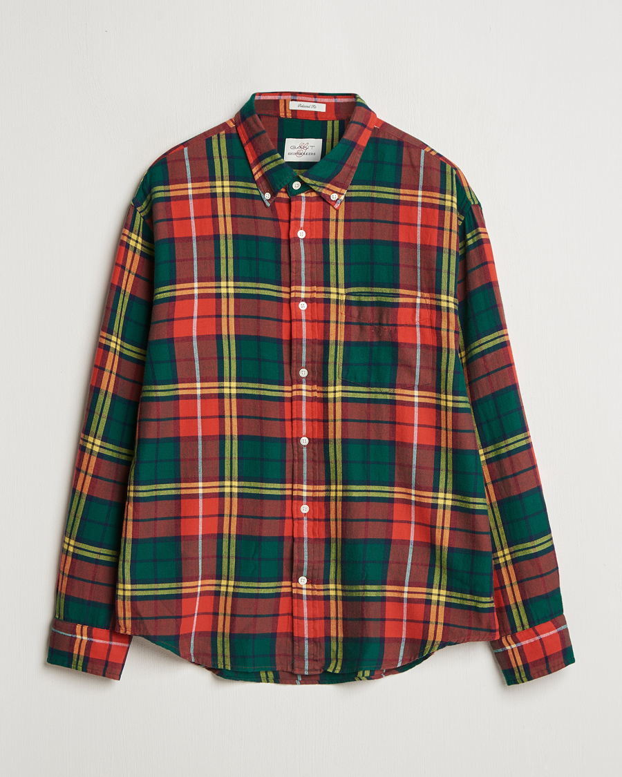 Homme | Chemises | GANT | Rel Herigate Twill Tartan Shirt Bright Red