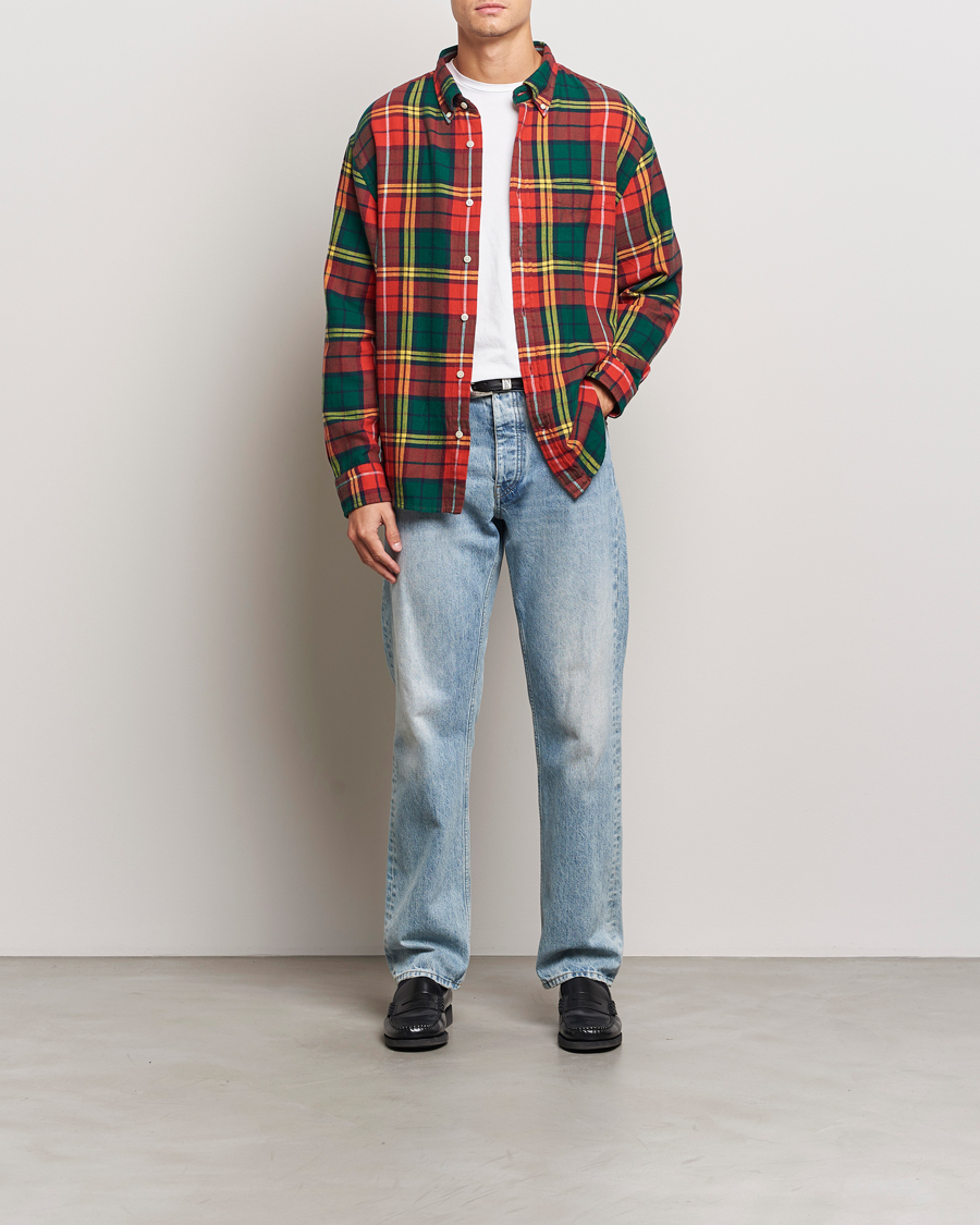 Homme | Chemises | GANT | Rel Herigate Twill Tartan Shirt Bright Red