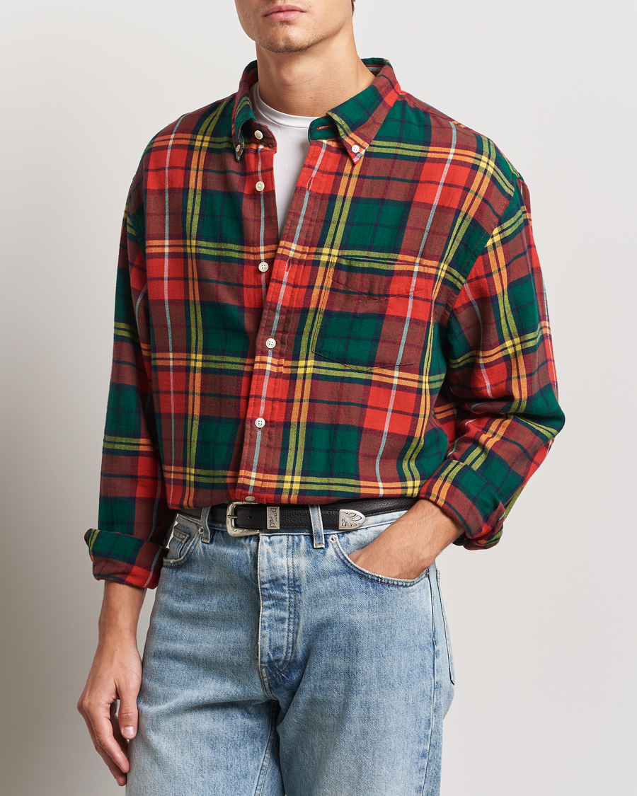 Homme | Chemises | GANT | Rel Herigate Twill Tartan Shirt Bright Red