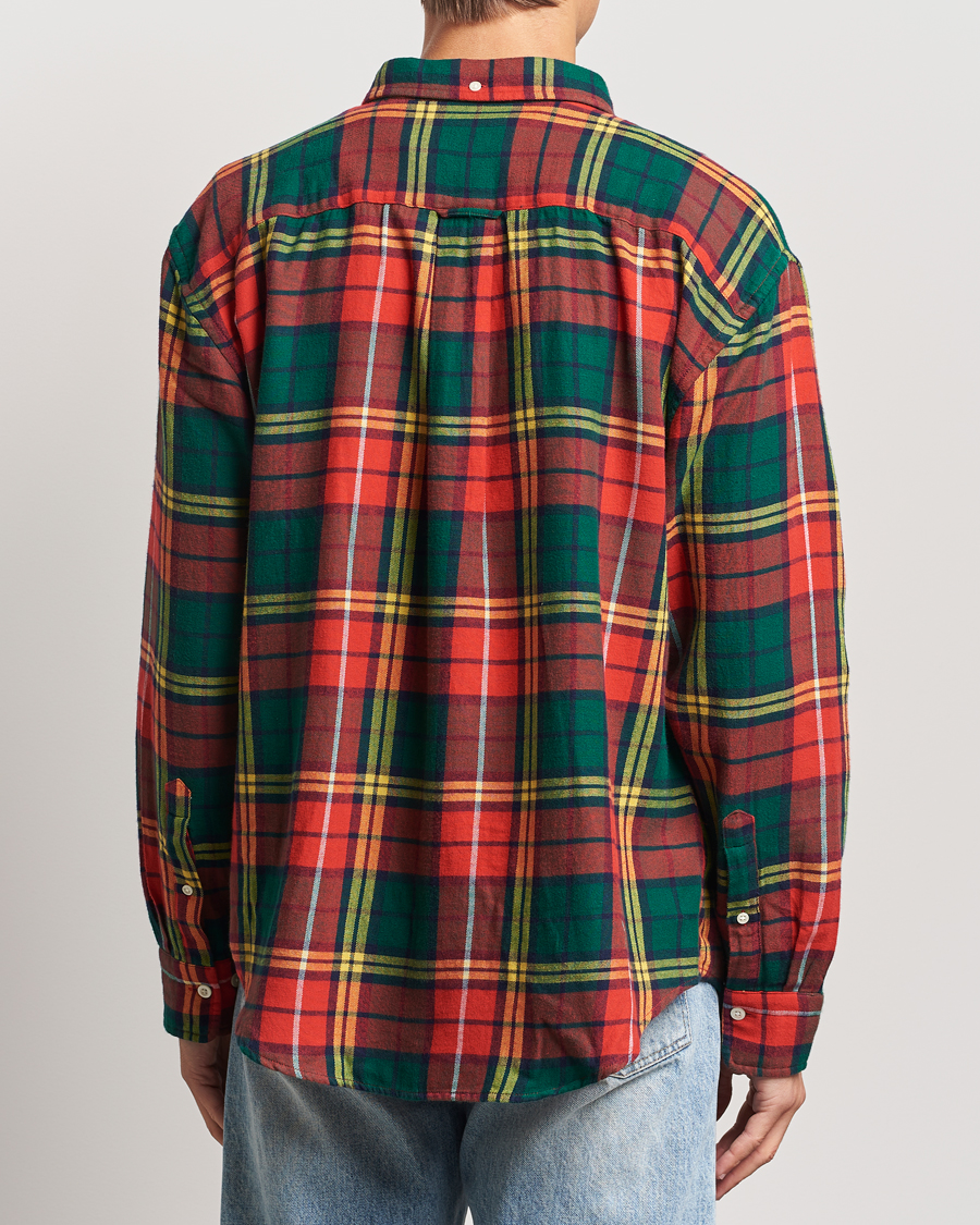Homme | Chemises | GANT | Rel Herigate Twill Tartan Shirt Bright Red