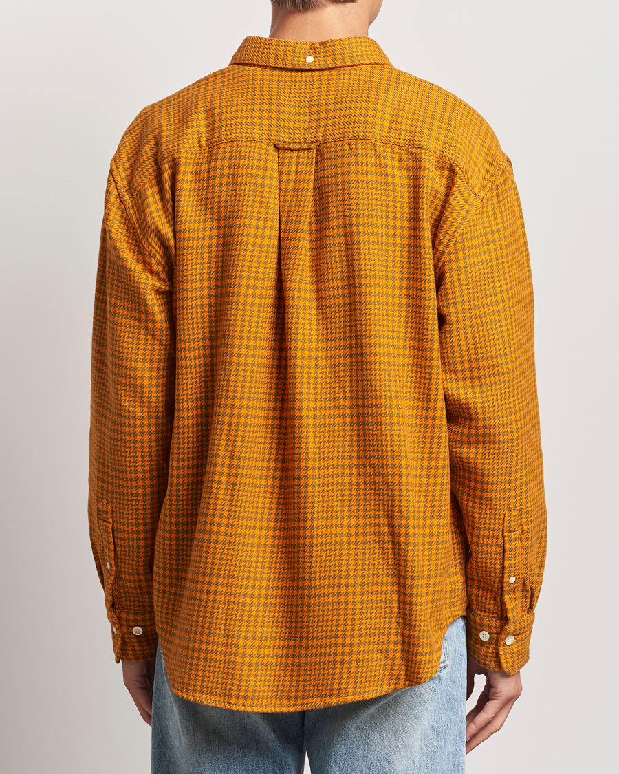Homme | Chemises | GANT | Rel Houndstooth Shirt Sweet Orange