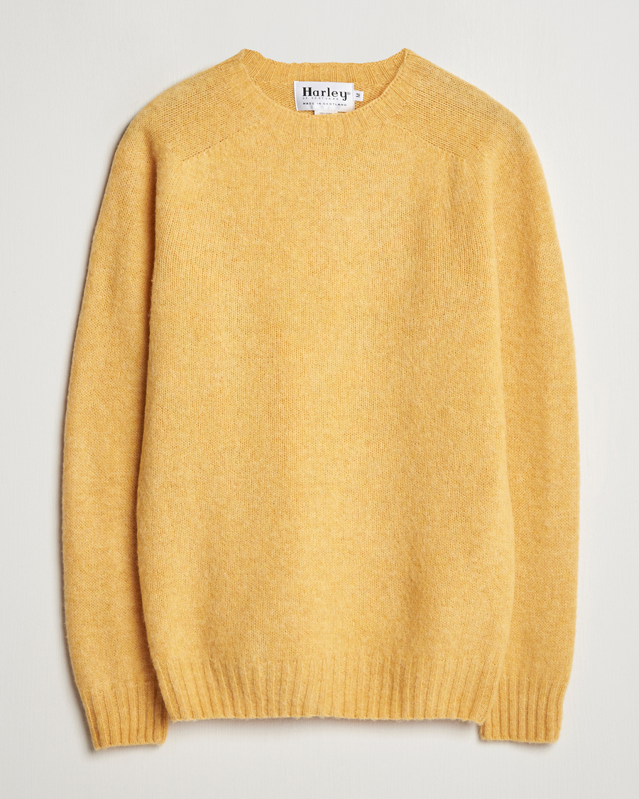 Homme | Pulls Et Tricots | Harley Of Scotland | Brushed Supersoft Lambswool Crewneck Marzipan