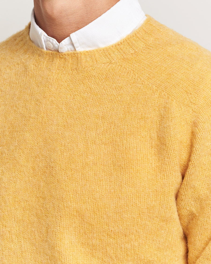 Homme | Pulls Et Tricots | Harley Of Scotland | Brushed Supersoft Lambswool Crewneck Marzipan