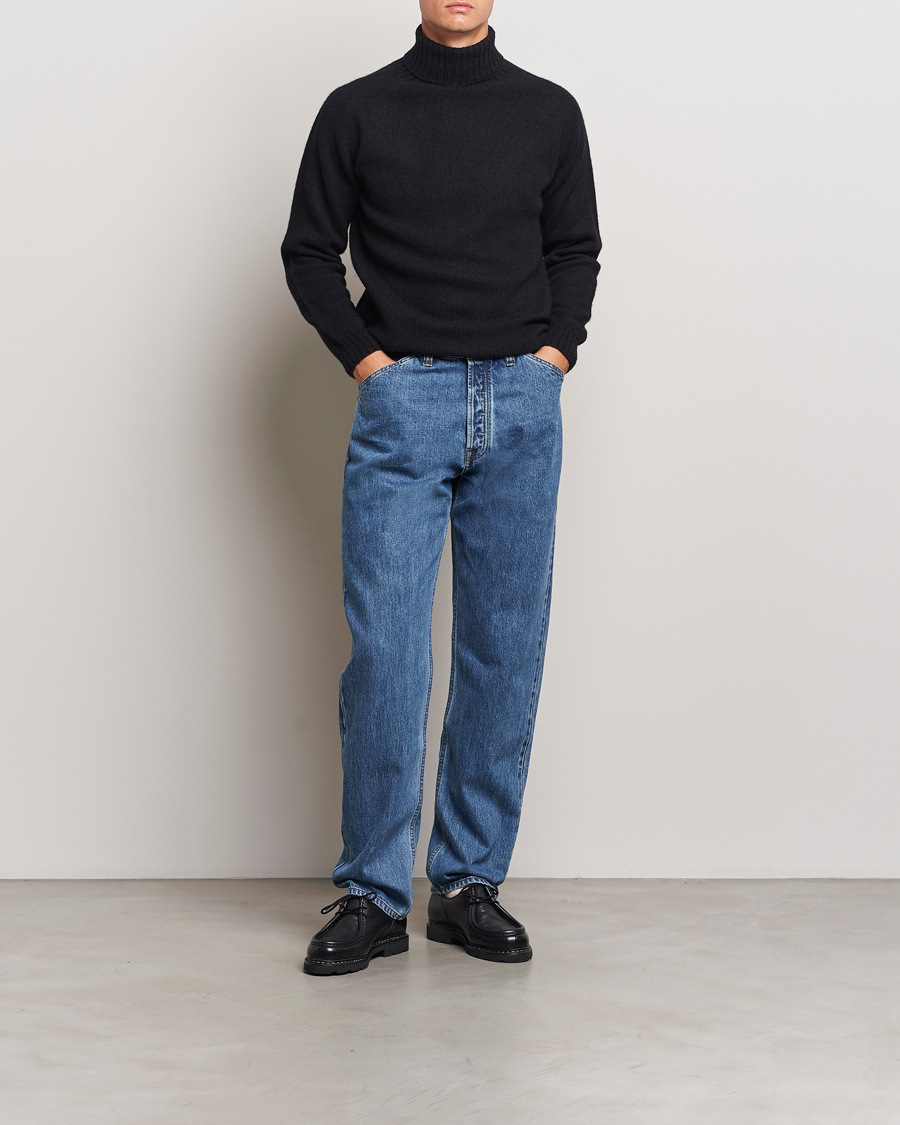 Homme | Pulls Et Tricots | Harley Of Scotland | Supersoft Lambswool Rollneck Black