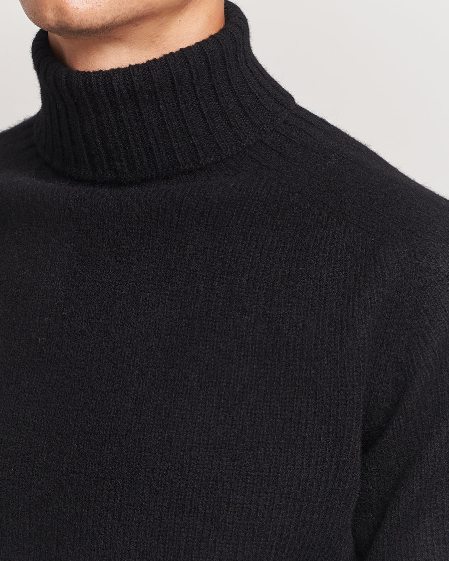 Homme | Pulls Et Tricots | Harley Of Scotland | Supersoft Lambswool Rollneck Black