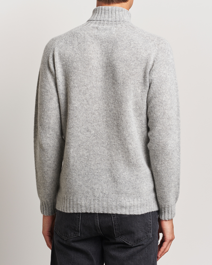 Homme | Pulls Et Tricots | Harley Of Scotland | Supersoft Lambswool Rollneck Silver Grey