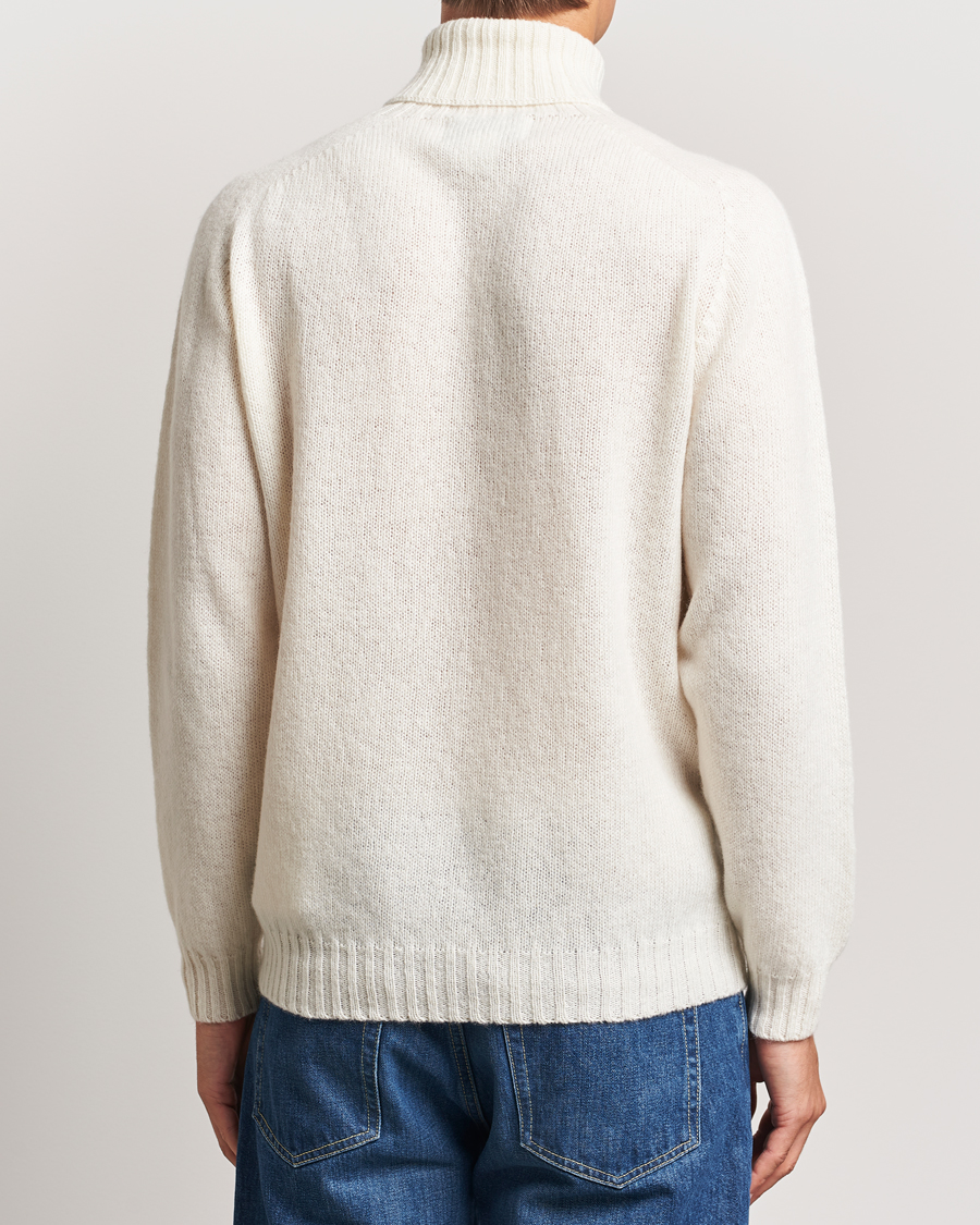 Homme | Pulls Et Tricots | Harley Of Scotland | Supersoft Lambswool Rollneck Winter White