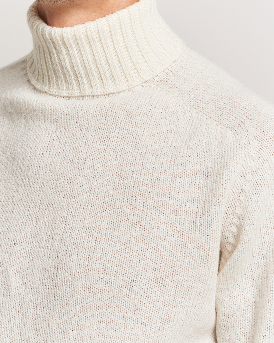 Homme | Pulls Et Tricots | Harley Of Scotland | Supersoft Lambswool Rollneck Winter White