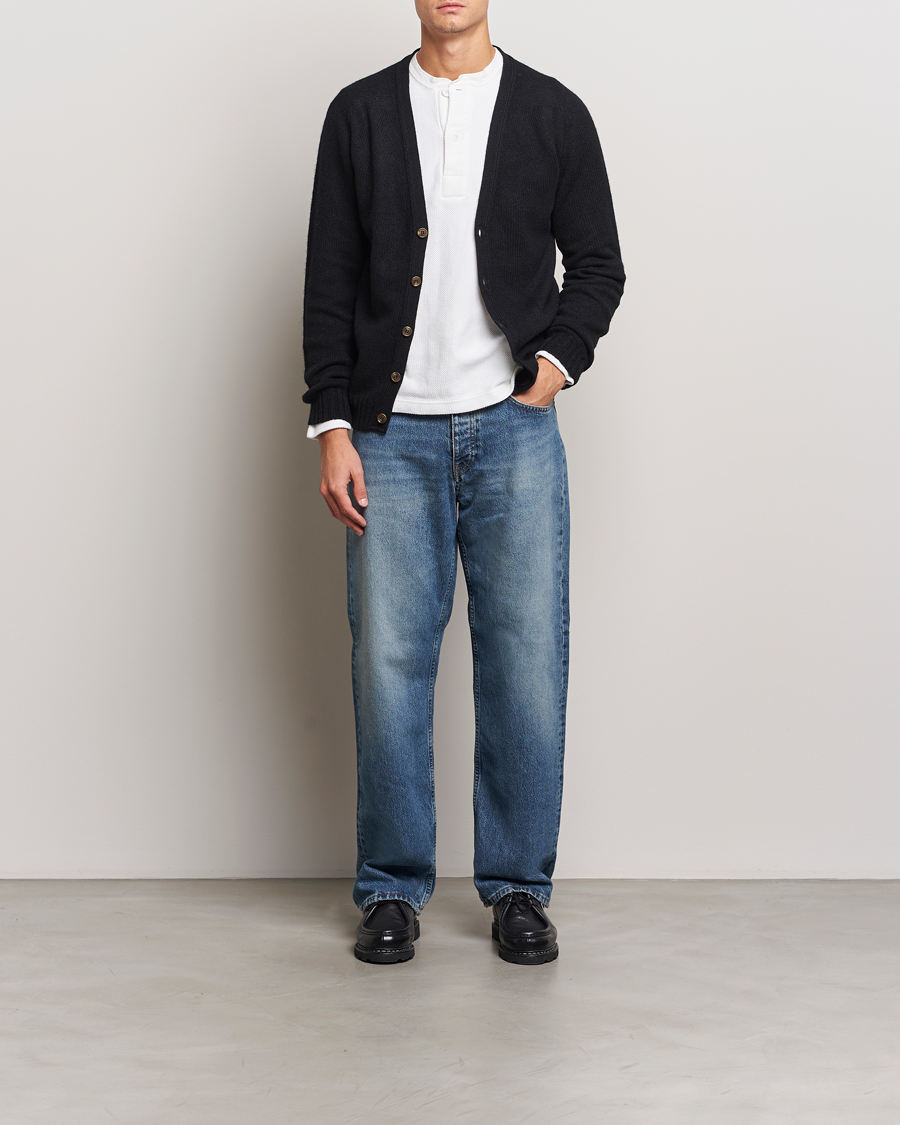 Homme | Pulls Et Tricots | Harley Of Scotland | Supersoft Lambswool Cardigan Black