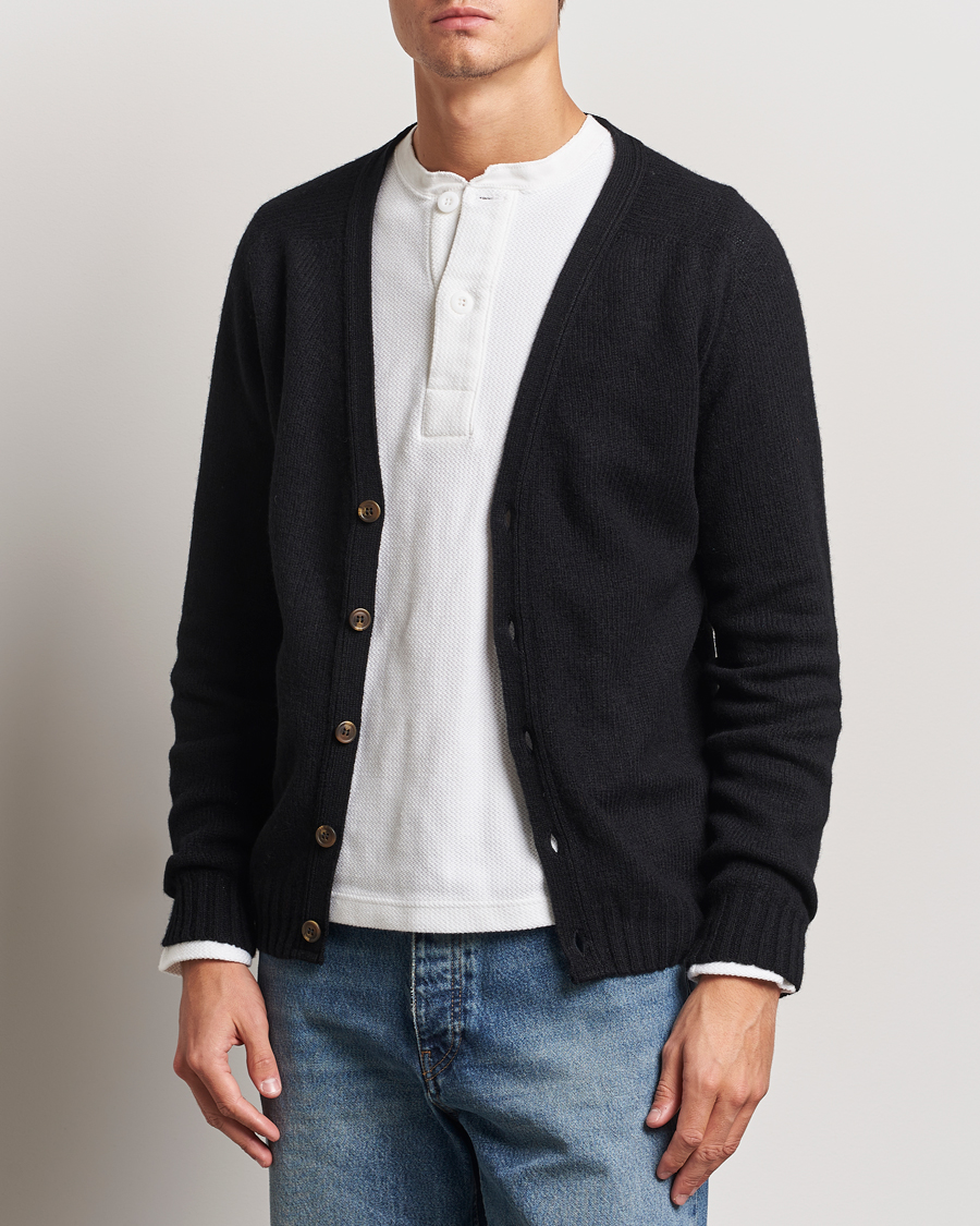 Homme | Pulls Et Tricots | Harley Of Scotland | Supersoft Lambswool Cardigan Black