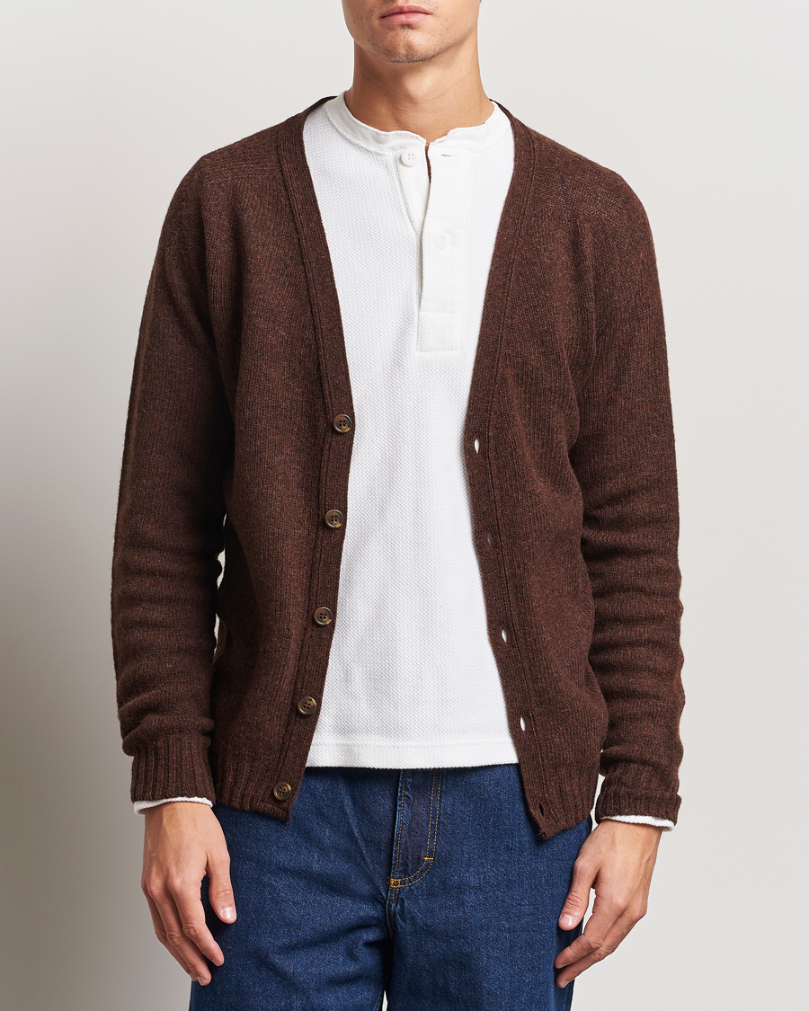 Homme | Pulls Et Tricots | Harley Of Scotland | Supersoft Lambswool Cardigan Coffee