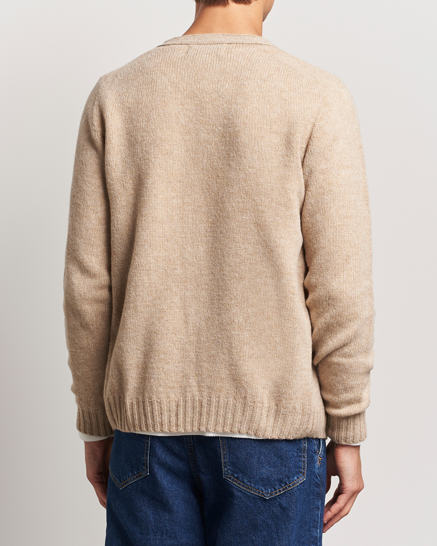 Homme | Pulls Et Tricots | Harley Of Scotland | Supersoft Lambswool Cardigan Oatmilk