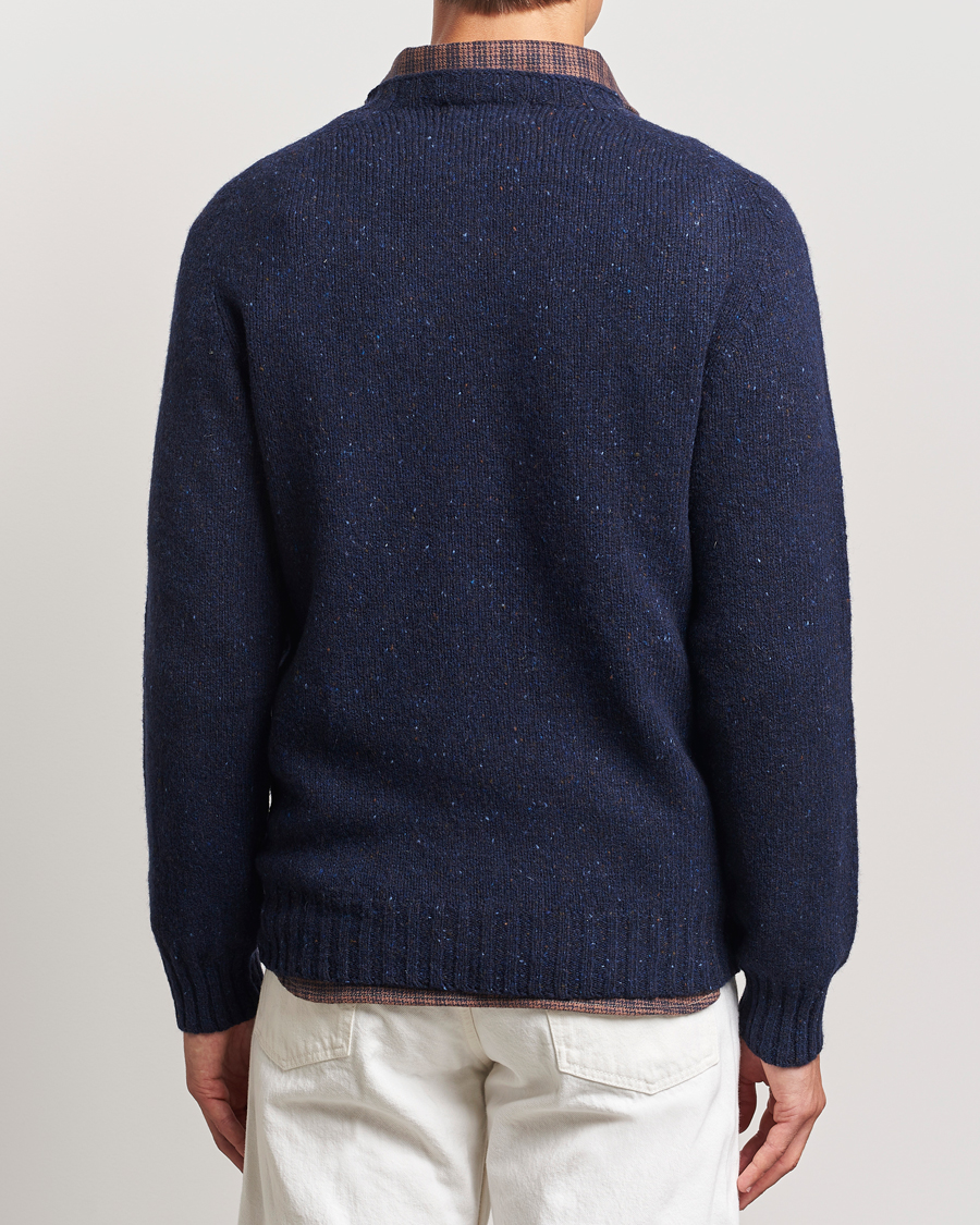 Homme | Pulls Et Tricots | Harley Of Scotland | Donegal Wool Crewneck Jura Blue