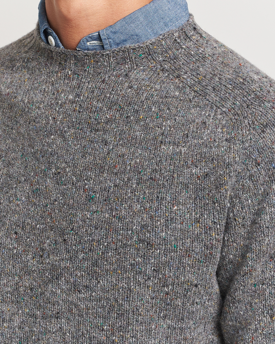 Homme | Pulls Et Tricots | Harley Of Scotland | Donegal Wool Crewneck Grey