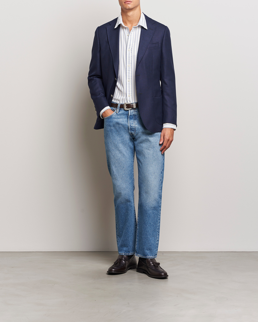 Homme | Blazers | Morris | Heritage Wool Hopsack Club Blazer Navy