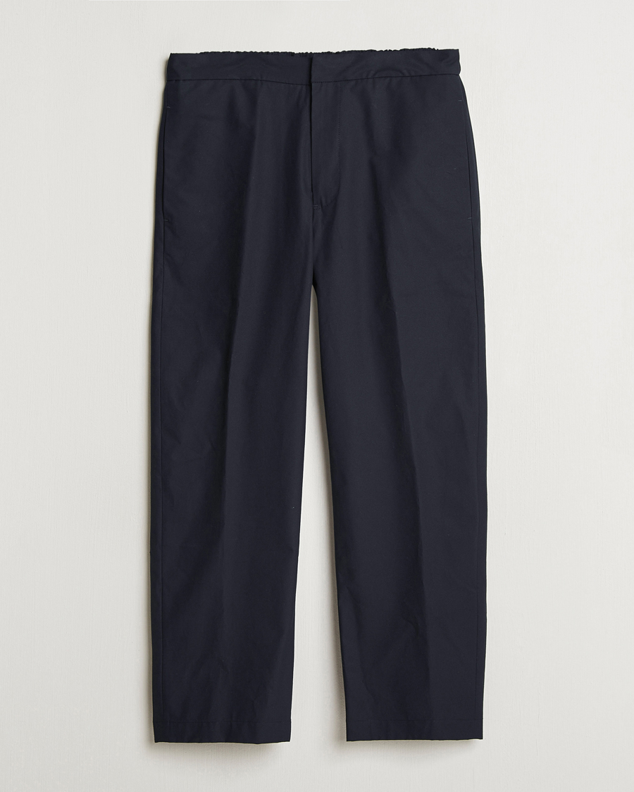 Homme | Pantalons | Jil Sander | Water Repellent Cotton Drawstring Pants Navy