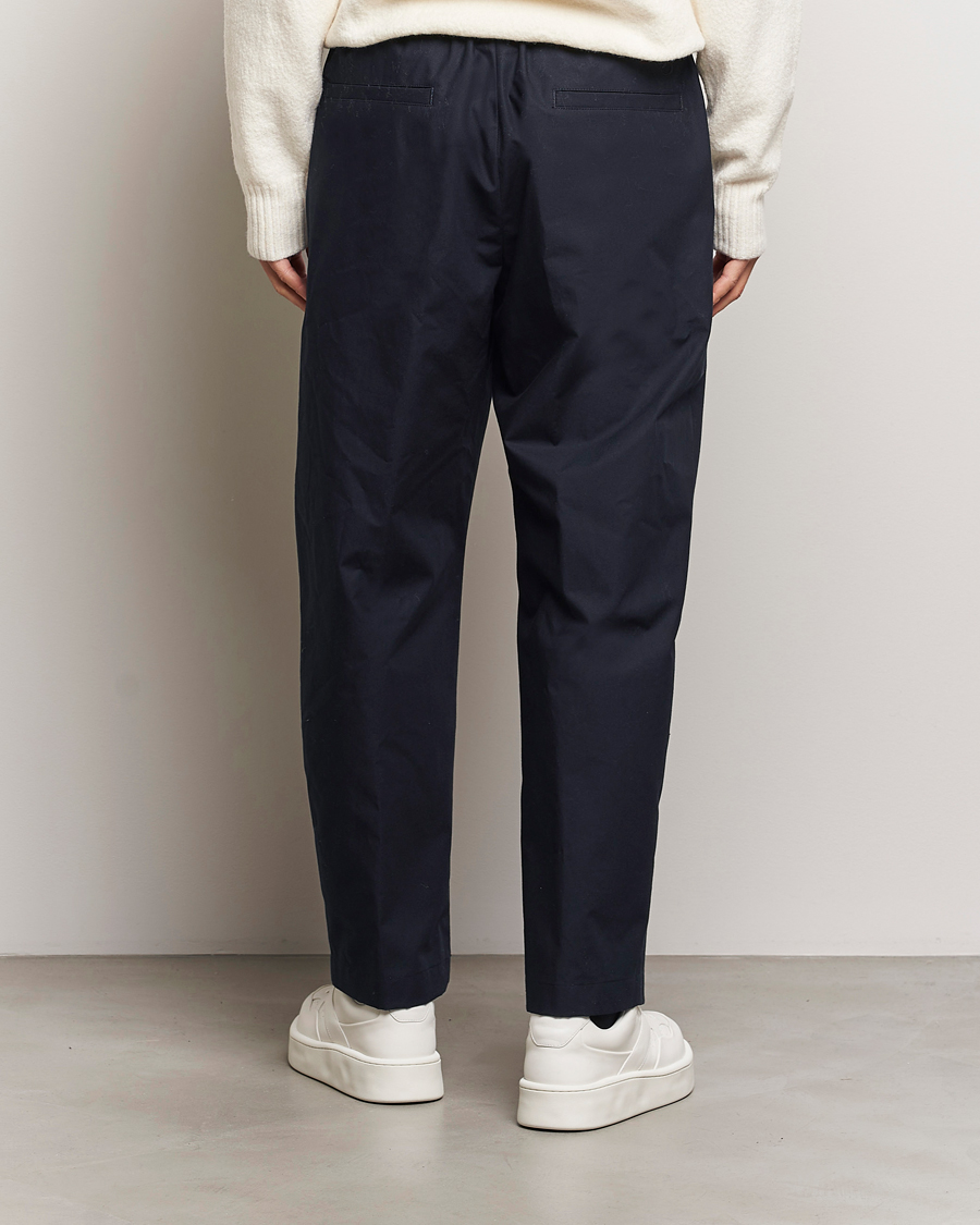 Homme | Pantalons | Jil Sander | Water Repellent Cotton Drawstring Pants Navy