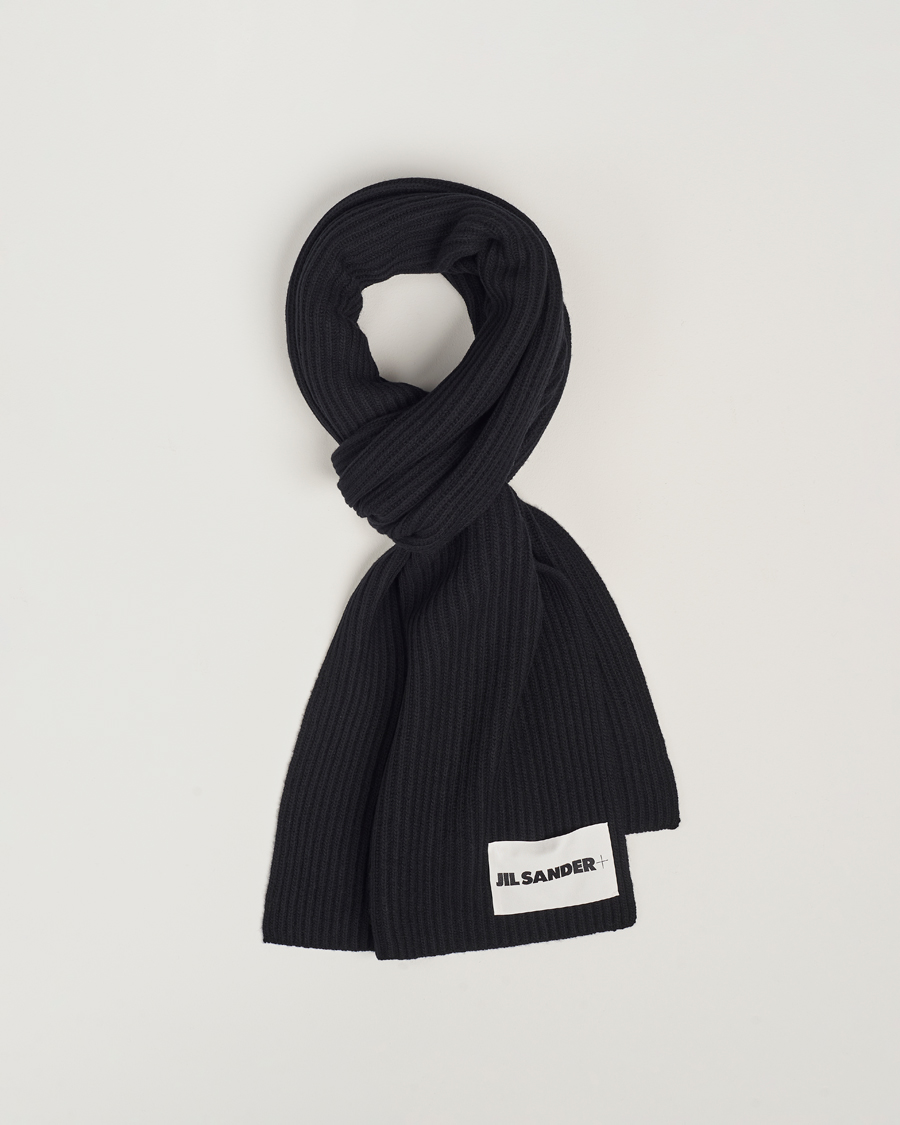 Homme | Jil Sander Merino Wool Rib Scarf Black | Jil Sander | Merino Wool Rib Scarf Black