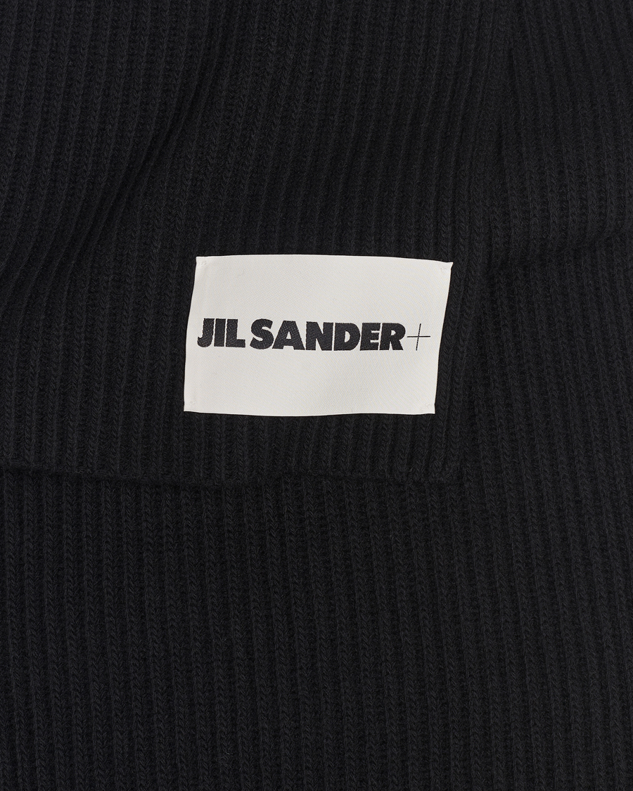 Homme | Jil Sander Merino Wool Rib Scarf Black | Jil Sander | Merino Wool Rib Scarf Black