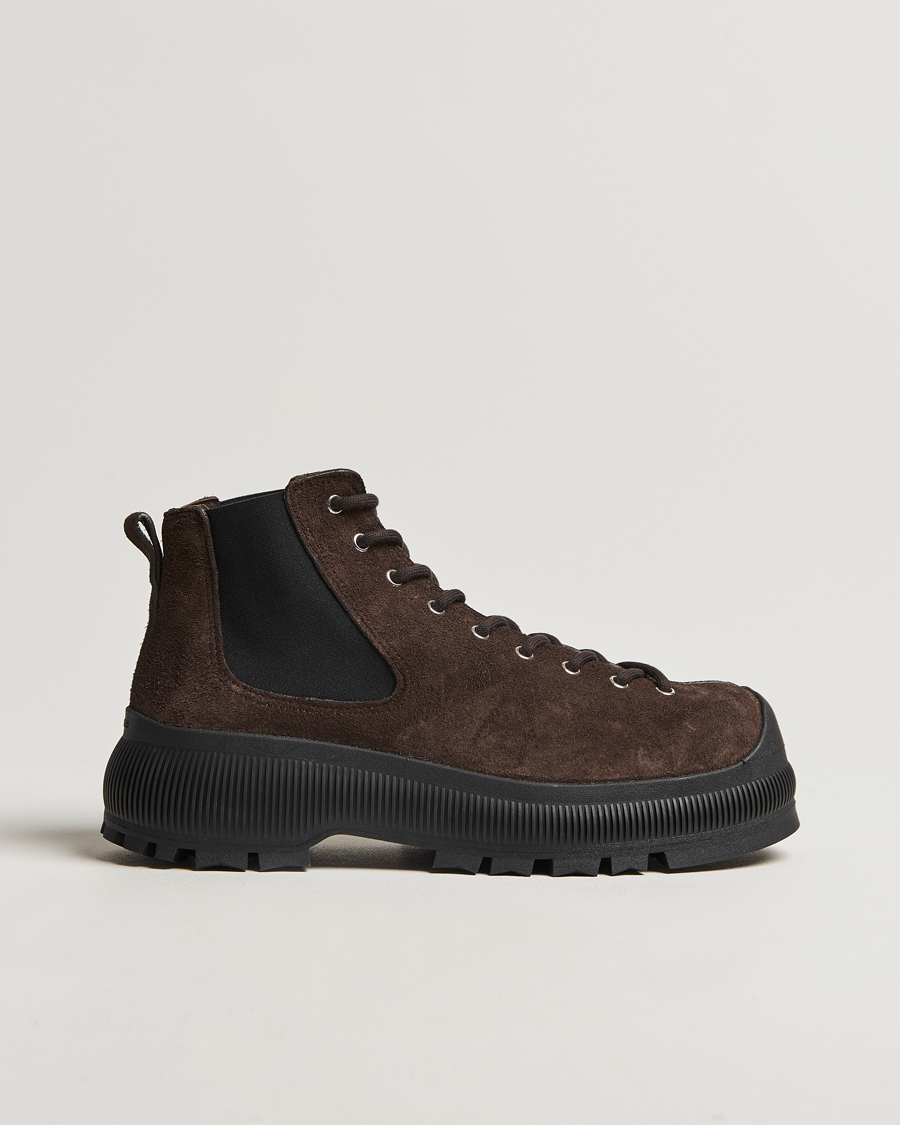 Homme | Jil Sander Suede Ankle Boots Dark Brown | Jil Sander | Suede Ankle Boots Dark Brown