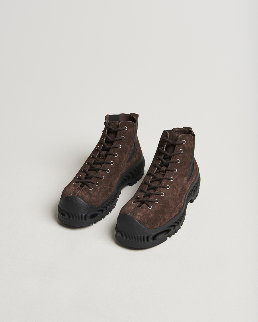 Homme | Jil Sander Suede Ankle Boots Dark Brown | Jil Sander | Suede Ankle Boots Dark Brown