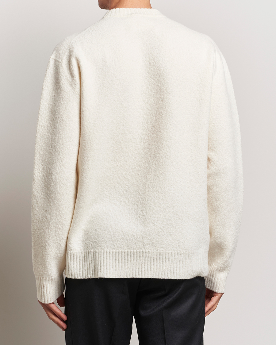 Homme | Pulls Et Tricots | Jil Sander | Boiled Merino Round Neck Sweater Off White