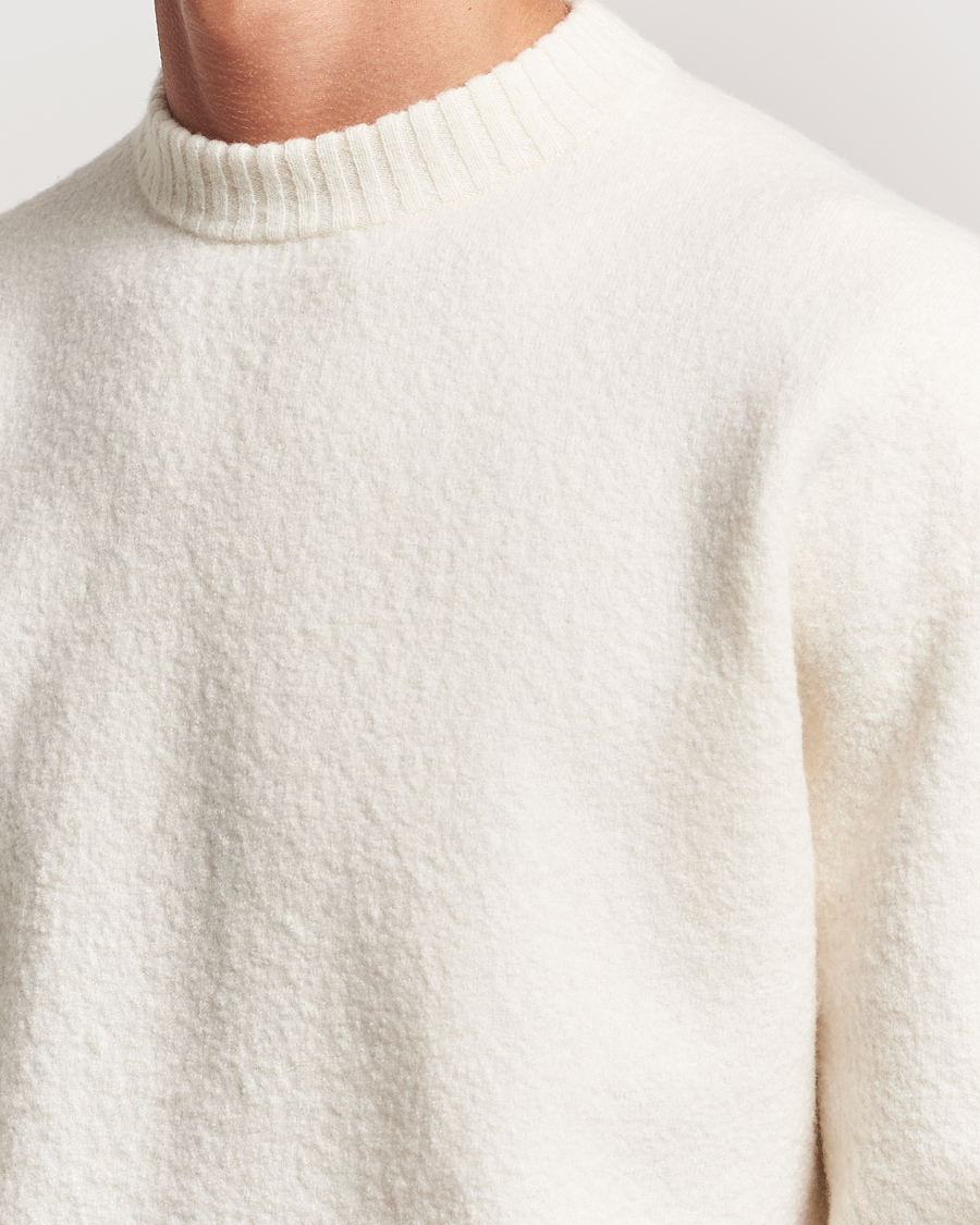 Homme | Pulls Et Tricots | Jil Sander | Boiled Merino Round Neck Sweater Off White