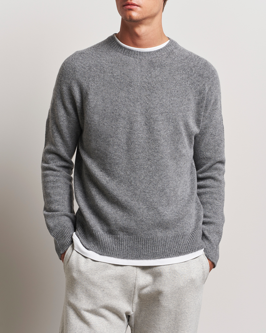 Homme |  | Jil Sander | Cashmere/Merino Round Neck Sweater Grey Melange