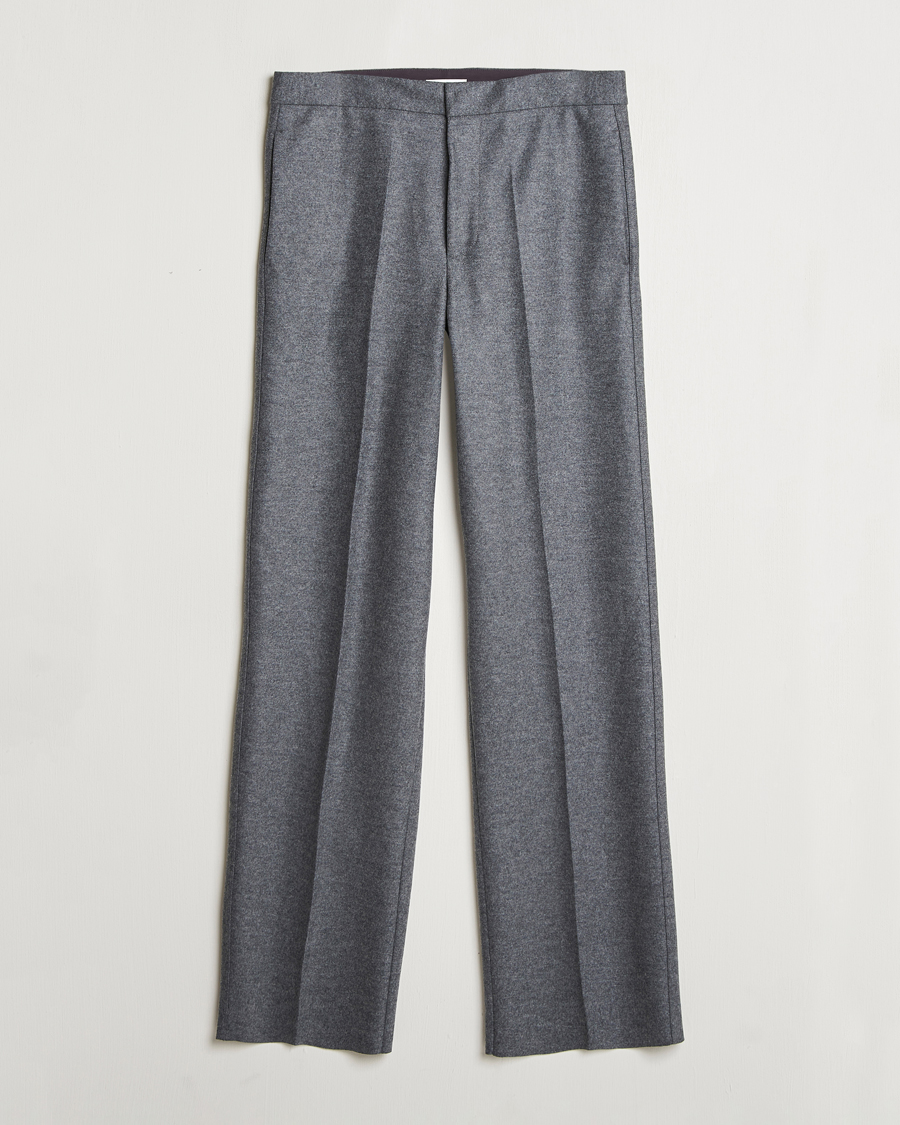 Homme | Pantalons | Jil Sander | Wool Flannel Pants Grey Melange