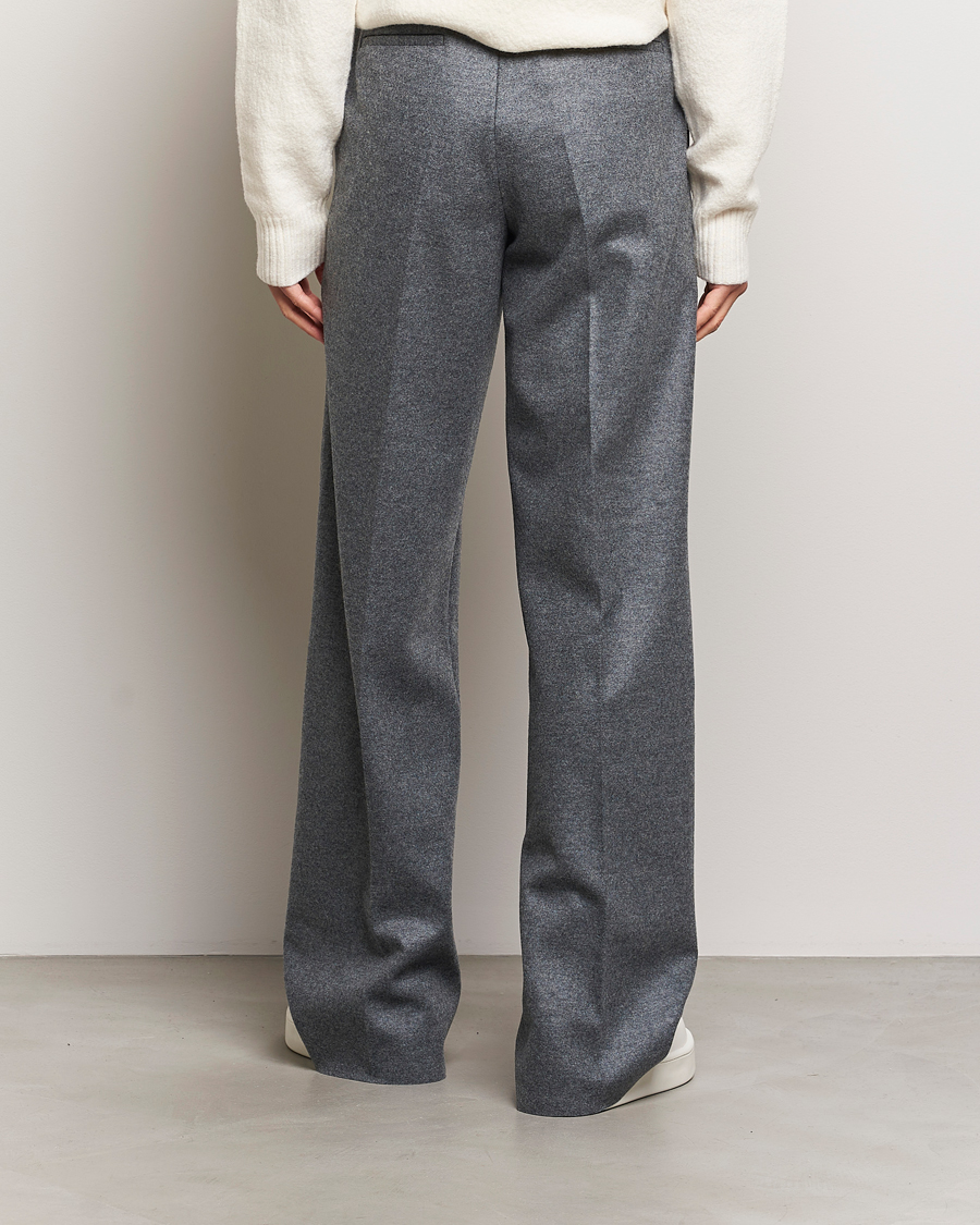 Homme | Pantalons | Jil Sander | Wool Flannel Pants Grey Melange