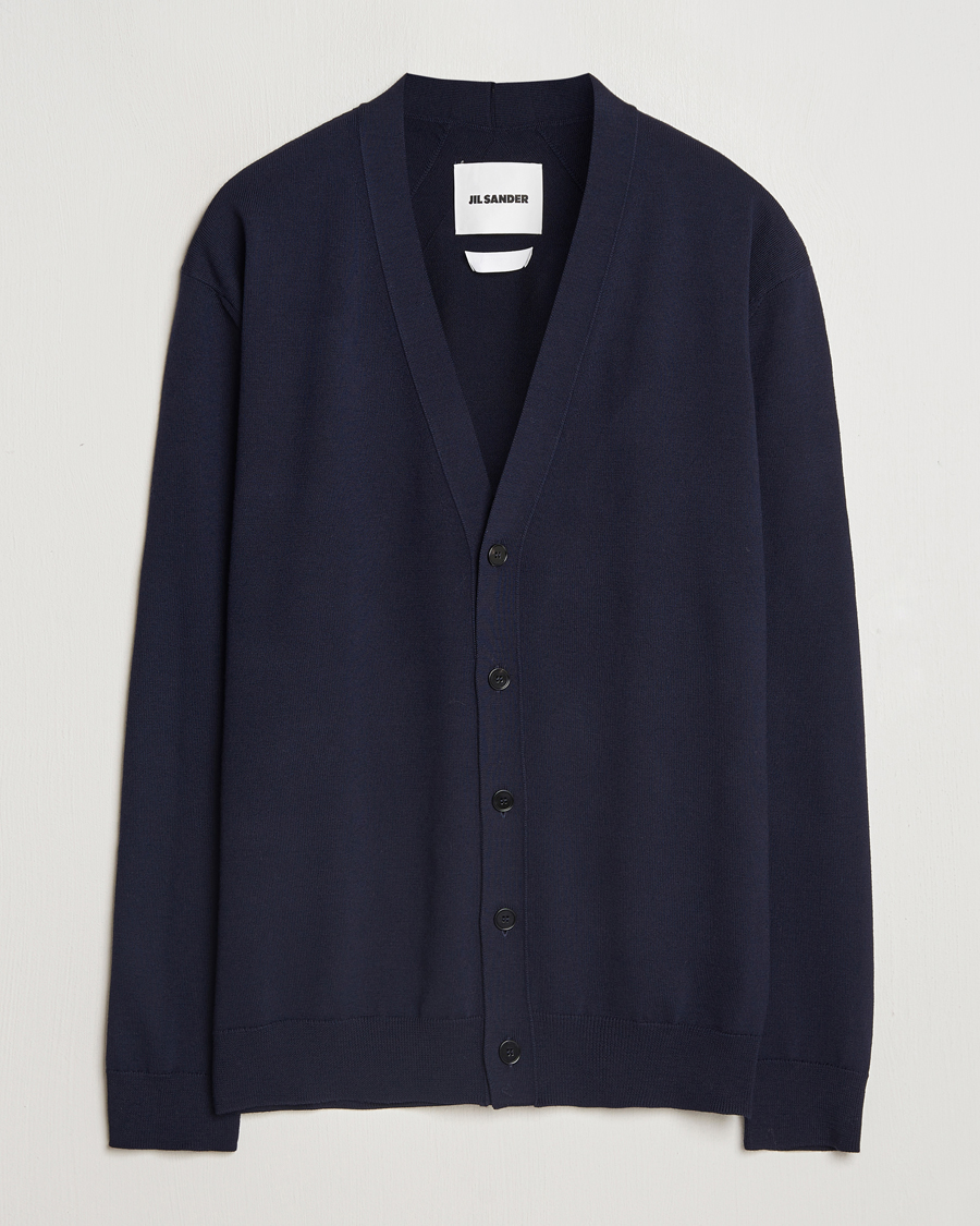 Homme | Pulls Et Tricots | Jil Sander | Superfine Merino Cardigan Navy