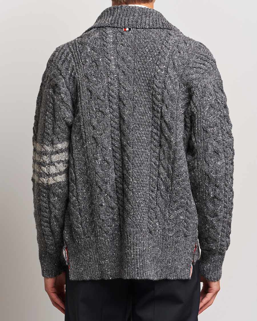 Homme | Pulls Et Tricots | Thom Browne | Donegal Cable Cardigan Medium Grey