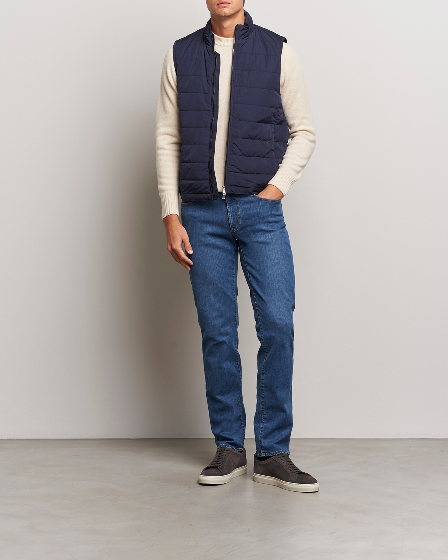Homme | Pantalons | Brax | Cadiz Premium Flex Denim Blue Used