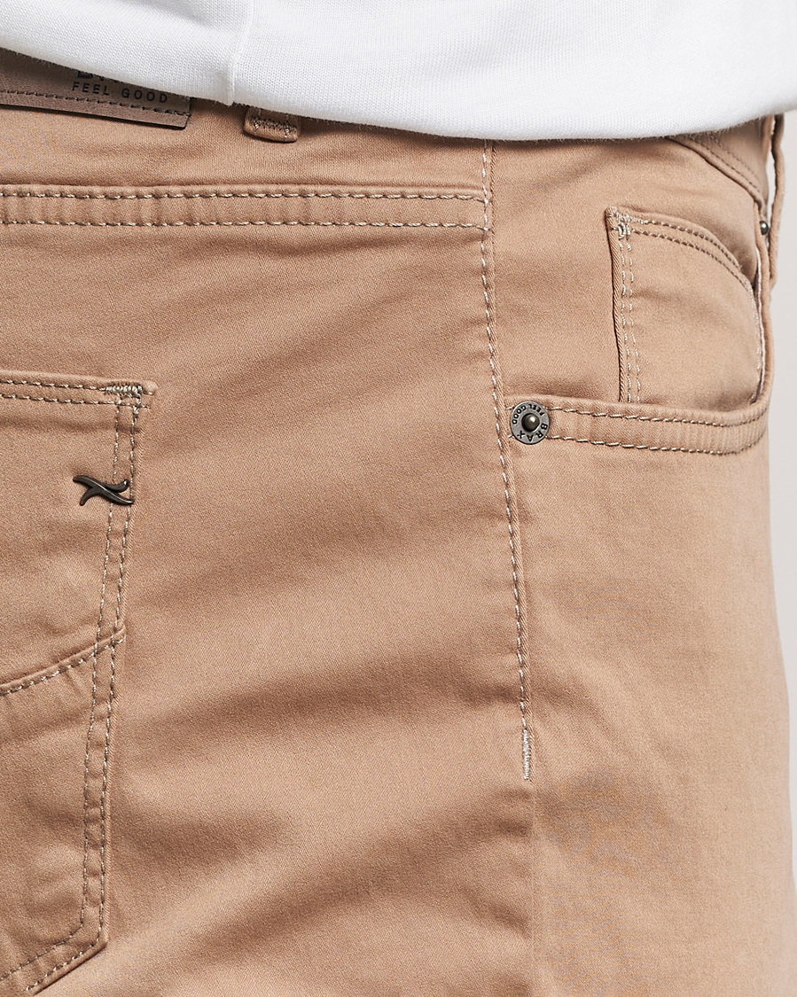 Homme | Pantalons | Brax | Cadiz Cotton Satin 5-Pocket Pants Beige