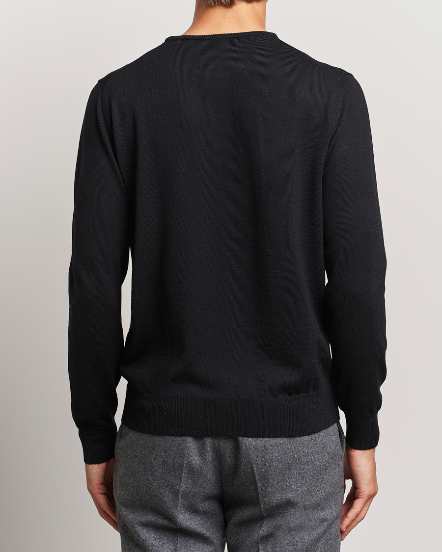 Homme | Pulls Et Tricots | Morgano | Extra Fine Merino Wool Crewneck Black