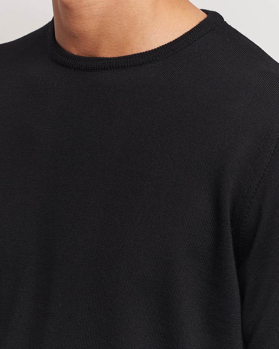 Homme | Pulls Et Tricots | Morgano | Extra Fine Merino Wool Crewneck Black