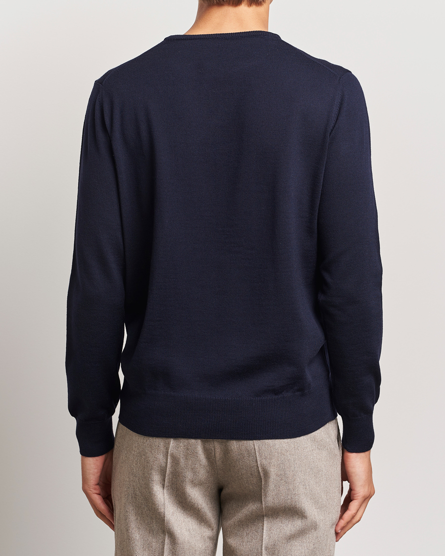 Homme | Pulls Et Tricots | Morgano | Extra Fine Merino Wool Crewneck Navy