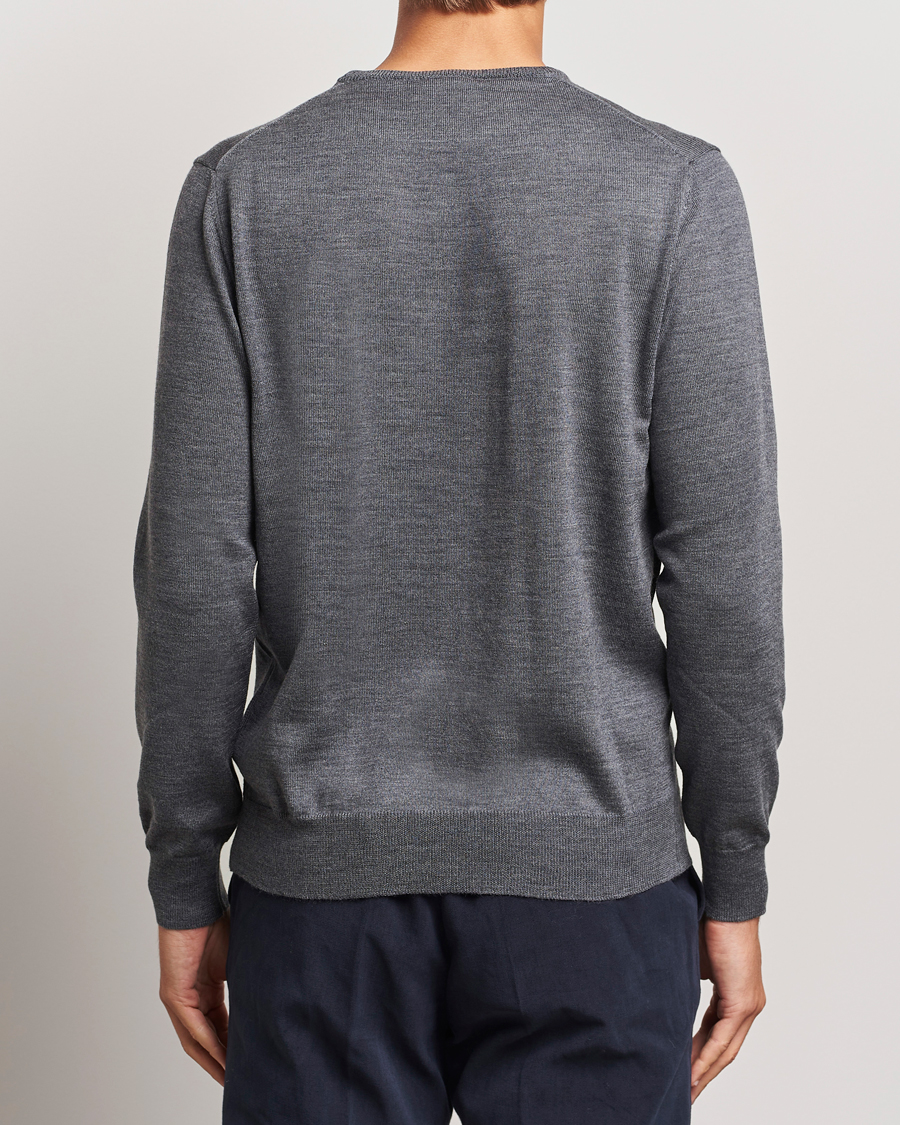 Homme | Pulls Et Tricots | Morgano | Extra Fine Merino Wool Crewneck Mid Grey