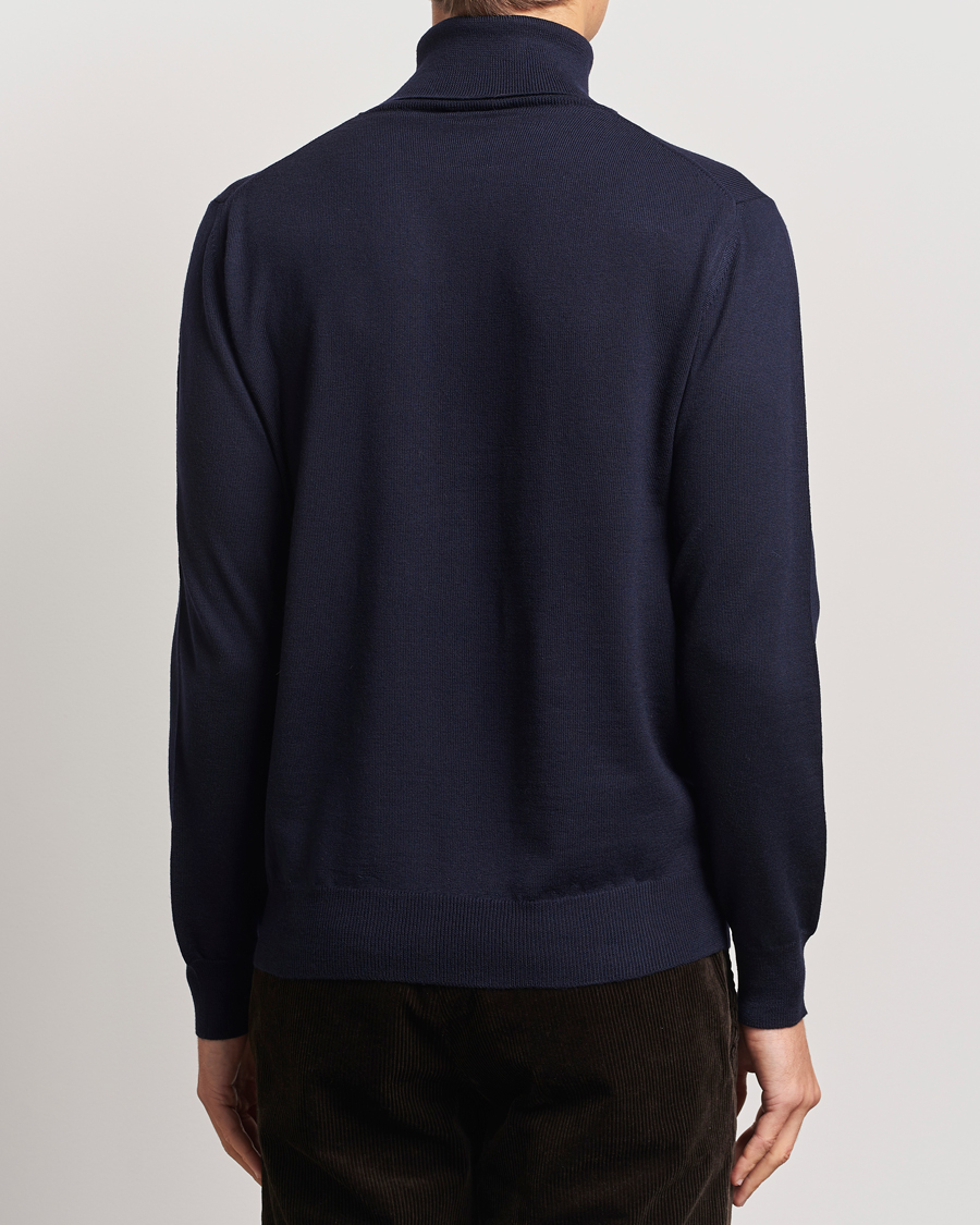 Homme | Pulls Et Tricots | Morgano | Extra Fine Merino Wool Rollneck Navy