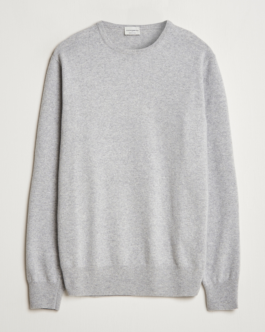 Homme | Pulls Et Tricots | Morgano | Wool/Cashmere Crewneck Mid Grey