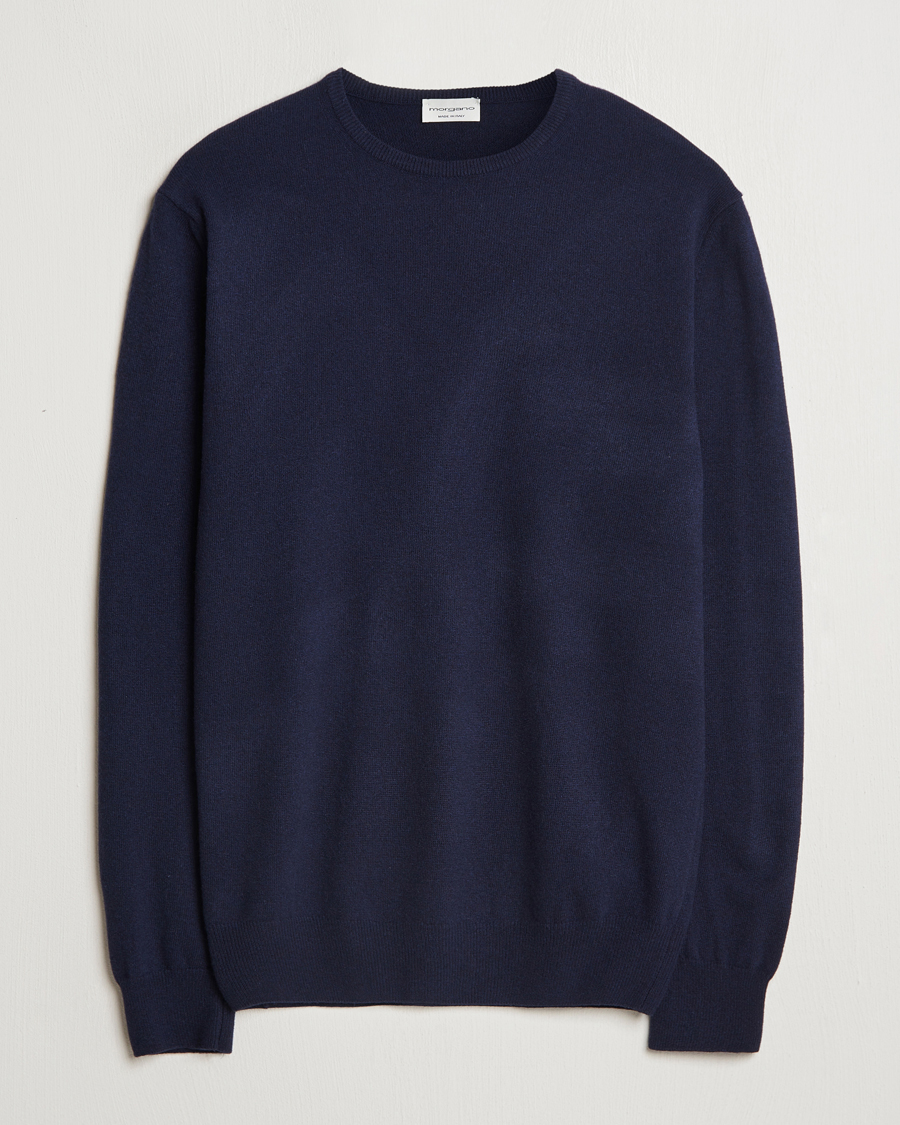 Homme | Pulls Et Tricots | Morgano | Wool/Cashmere Crewneck Navy