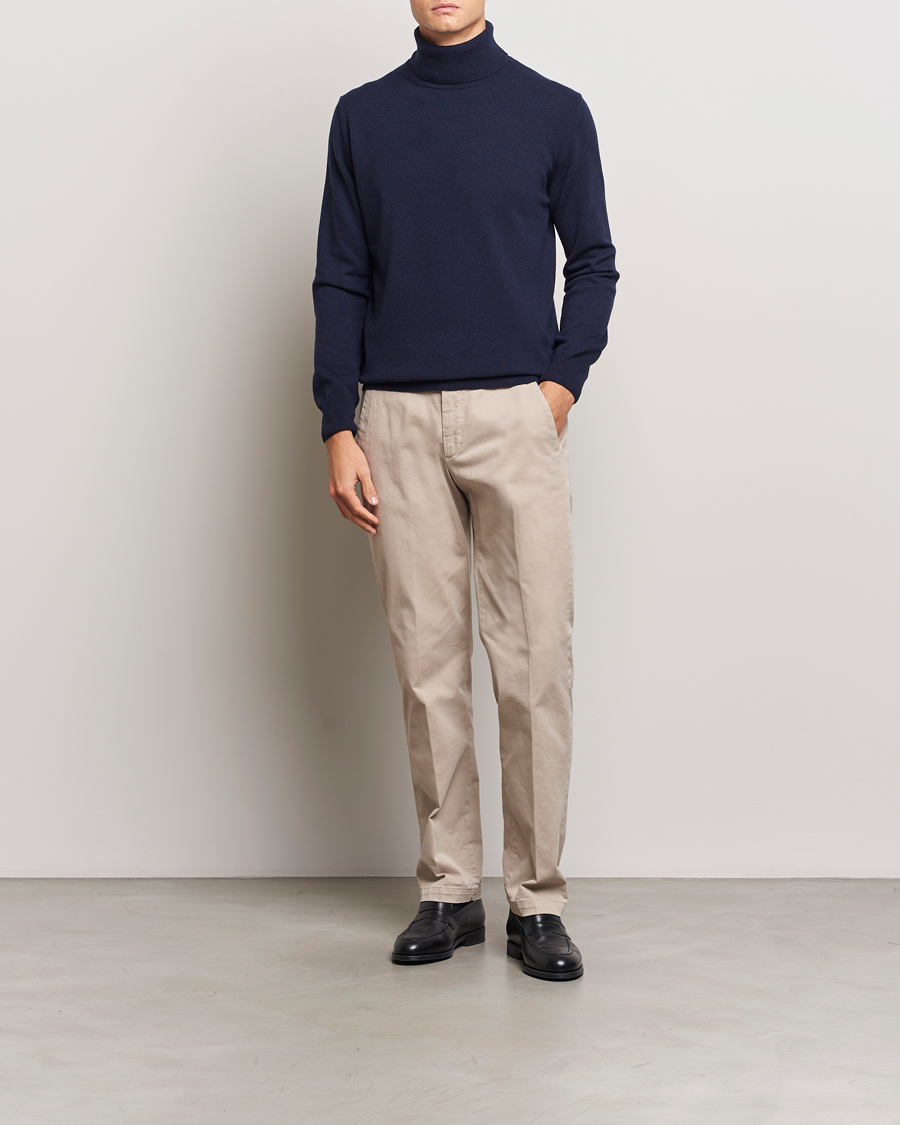 Homme | Pulls Et Tricots | Morgano | Wool/Cashmere Rollneck Navy